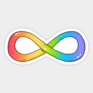 Rainbow Infinity Symbol For Autism Sticker